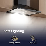 thumbnail of CIARRA Cappa Aspiratore a torre 60cm Exaustor de Parede A++ 370 m³/h Luce LED, ricircolo e scarico VMB6201