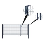 thumbnail of Gartentor Zauntor Einfahrtstor Stabmattenzaun Doppelflügel Anthrazit Grau 1200 x 3500 mm