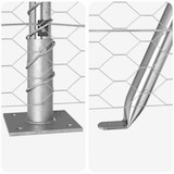 thumbnail of vidaXL Zaunpfosten Silber 50 x 1,2 m (25 mm Maschen) Stahl