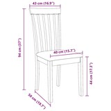 thumbnail of Chaises à manger coussins 2 pcs marron bois massif caoutchouc Modèle Vega Executive Élite