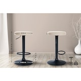 thumbnail of Set van 2 barkrukken Ponte kunstleer creme/Metaal mat zwart