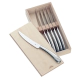 thumbnail of WMF Steakmesser Set 6-teilig, Cromargan Edelstahl poliert, Wellenschliff, spülmaschinengeeignet, in Holzbox