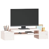 thumbnail of vidaXL Monitorständer Weiß 70x27,5x15 cm Massivholz Kiefer
