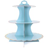thumbnail of Intirilife Etagere aus Karton mit 3 Ebenen in Hellblau - 30 / 24.5 / 16 x 33 cm - Tortenständer aus Pappe, Muffinständer Cupcake Ständer