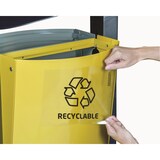 thumbnail of ROSSIGNOL Corbeille de tri 2x60L emballage - autres déchets + cendrier 3L ARKEA METAL