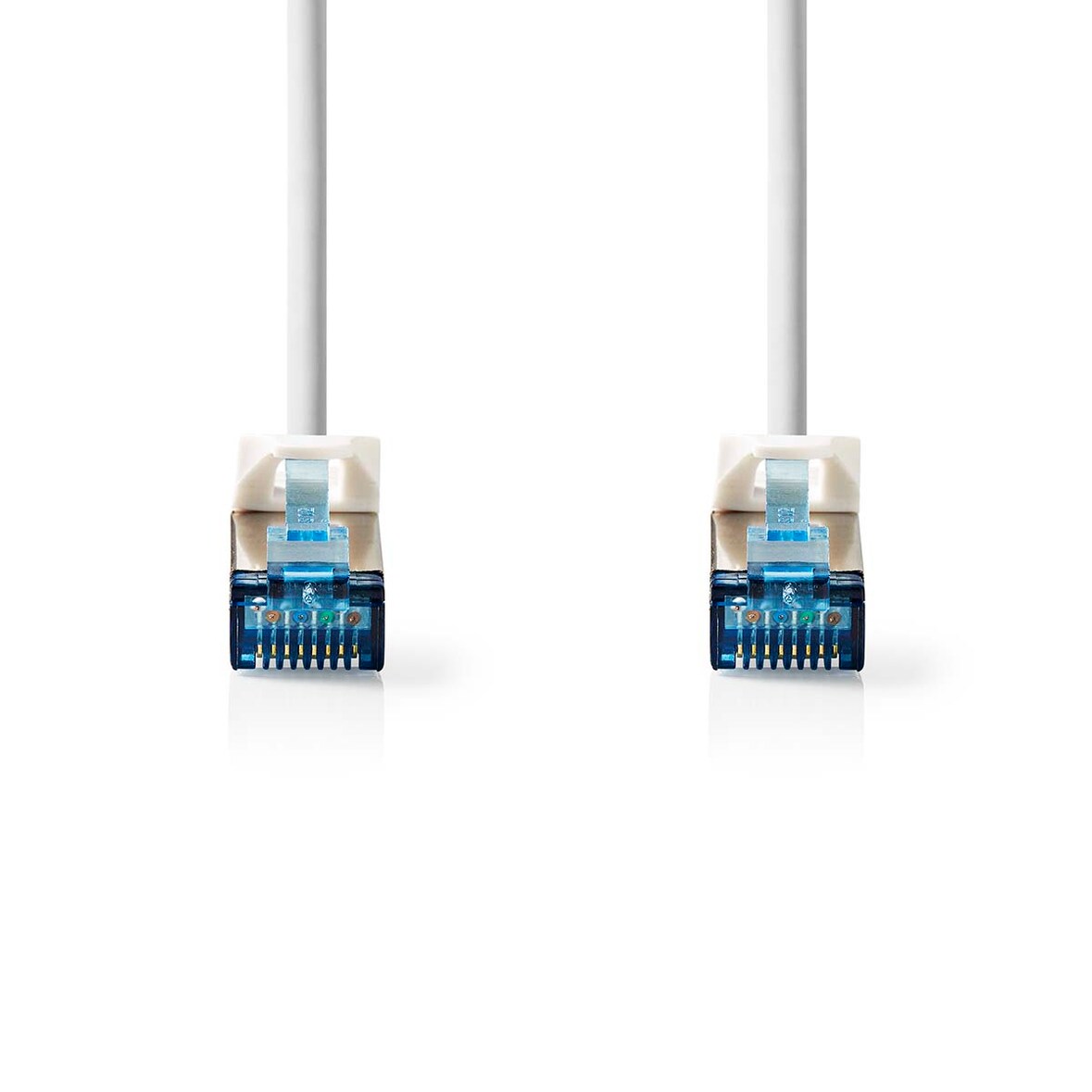 Nedis CAT6a-Netzwerkkabel - S/FTP - RJ45 Stecker - RJ45 Stecker - 3.00 m - Snagless - Rund - LSZH - Weiss - Label