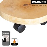 thumbnail of WAGNER Pflanzenroller BAUMSTAMM UNIKAT Ø 25-30 x 8 cm, für innen, Birkenholz, natur geölt, Tragkraft 50 kg - 20026801