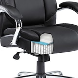 thumbnail of XXL Bürostuhl HWC-H94, Drehstuhl Schreibtischstuhl Chefsessel, 220kg belastbar Federkern Kunstleder ~ braun