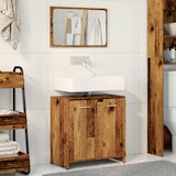 thumbnail of vidaXL Badschrank mit Spiegel Altholz-Optik Holzwerkstoff