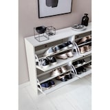 thumbnail of WOHNLING Schuhschrank WL5.829 Holz 120x81x24 cm Schuhregal Modern Schuhkipper