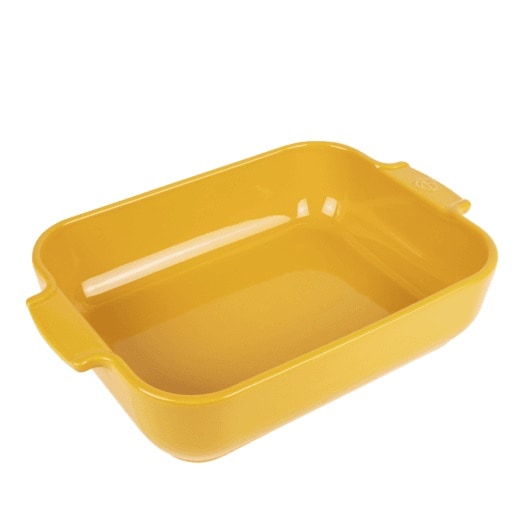 PEUGEOT Keramik Auflaufform APPOLIA 40cm Rechteckig Safrangelb Spülmaschinenfest