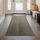 thumbnail of Carpetsale24 Läufer Teppich Grün 80x150 cm  Waschbarer Kurzflor Teppich, rutschfest & weich, einfarbig Design für Schlafzimmer, Küche & Flur