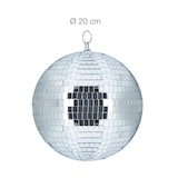 thumbnail of Relaxdays Discokugel, zum Aufhängen, für Decke, große Spiegelkugel, Party Deko, Mottoparty, Diskokugel Ø 20 cm, silber