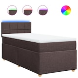 thumbnail of vidaXL Boxspringbett mit Matratze Dunkelbraun 90x190 cm Stoff
