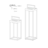 thumbnail of Zafferano - Lanterna Solar de 2 LEDs, 56,4 cm - Luminária de parede e mesa de 2 W com sensor crepuscular - Verde-sálvia
