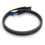 thumbnail of Primewire Flachbandpatchkabel CAT 8 mit Baumwollummantelung - Gigabit Ethernet LAN Kabel - 40 Gbit/s - S/FTP PIMF Schirmung - Netzwerkkabel - 0,5m