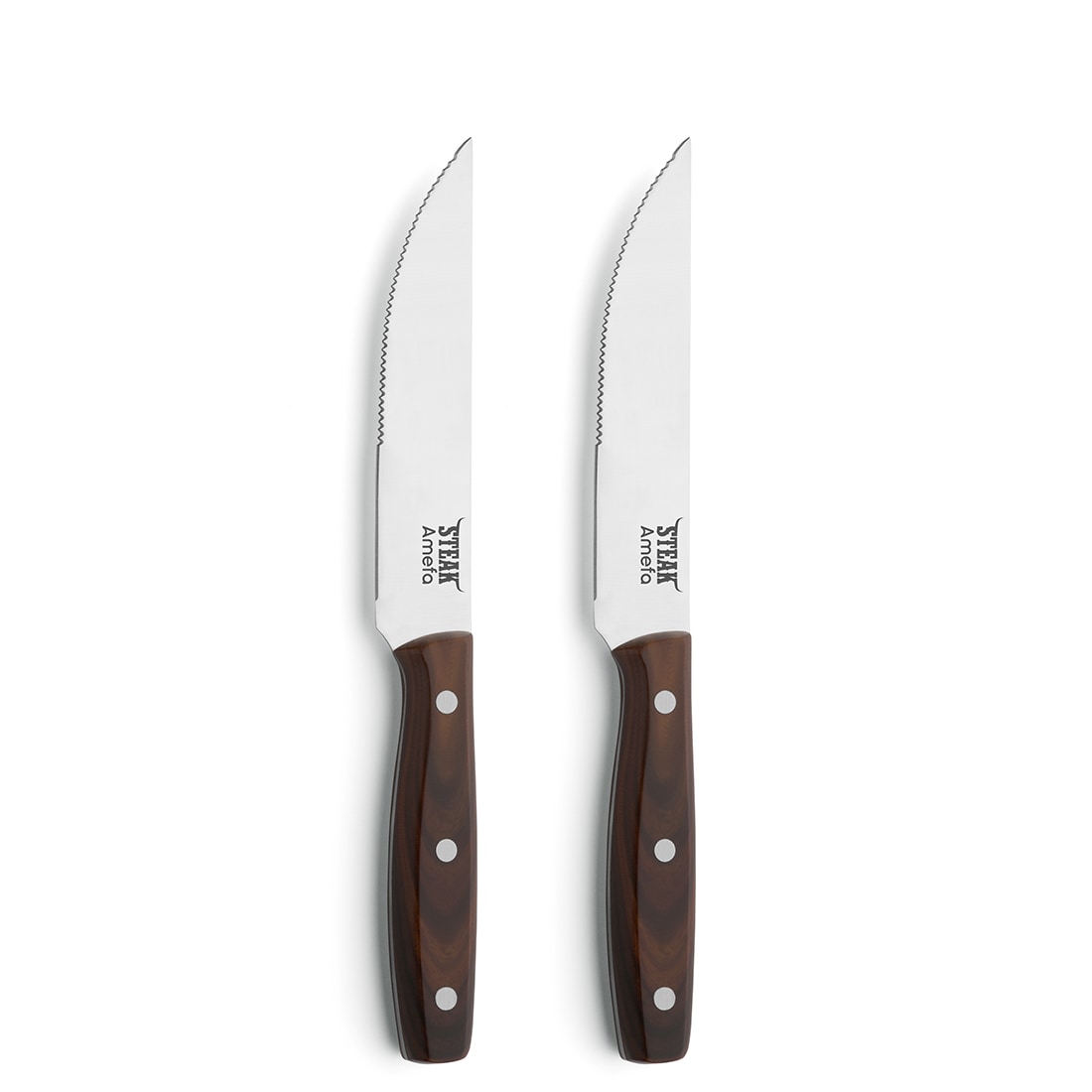 Amefa PORTERHOUSE  Steakmesser Set, Edelstahl 18/0, 2-teilig
