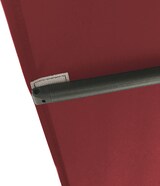 thumbnail of METRO Professional Mezzo ombrellone, acciaio / alluminio / poliestere, 2.1 x 1.3 x 2.4 m, apertura a manovella, rosso / grigio