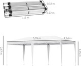 thumbnail of Carpa plegable 6x3 m cenador de jardín gazebo con altura ajustable en 3 niveles bolsa de transporte marco de acero anti-UV para patio fiestas camping