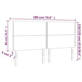 thumbnail of vidaXL LED Kopfteil Dunkelbraun 180x5x118/128 cm Stoff