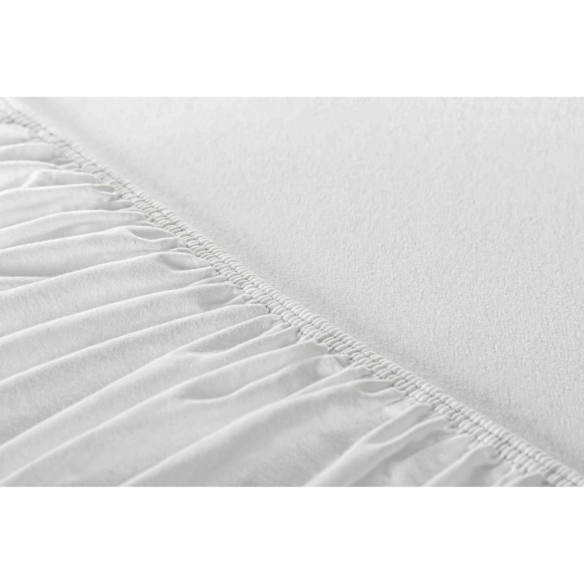 Spannbettlaken Jersey 200x200 cm weiß 140g/qm Hotelbedarf