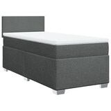 thumbnail of vidaXL Boxspringbett mit Matratze Dunkelgrau 90x200 cm Stoff