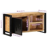 thumbnail of Helloshop26 - Meuble TV design industriel avec grand espace de rangement 80 x 30 x 40 cm en bois massif de manguier brun 02_0057628