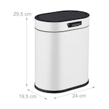 thumbnail of Relaxdays Mülleimer Wandmontage, 5 Liter, Einhängen oder Kleben, Inneneimer, Küchenabfalleimer, Badmülleimer, weiß