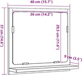 thumbnail of vidaXL Badspiegel mit Ablage Altholz-Optik 40x11x37 cm Holzwerkstoff