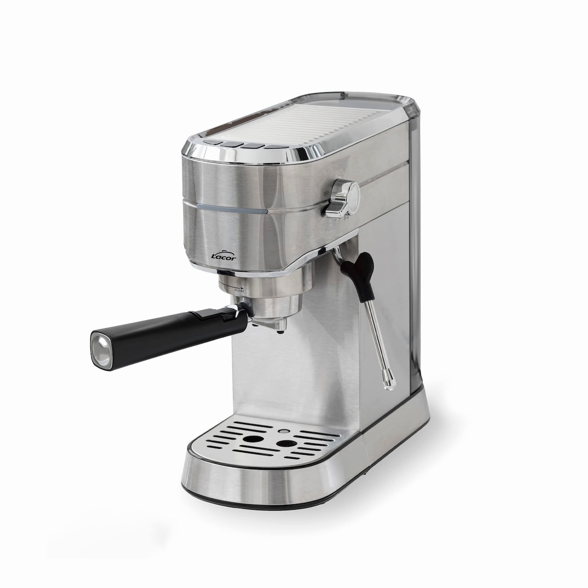 Lacor - 69429 - Cafetière Expresso, Café Moulu ou Capsules Monodoses, Avec Vaporisateur, Anti-Goutte