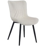 thumbnail of CHEFGASTRO Esszimmerstuhl CHARLESTON Samt HxBxT 80,5x50x62cm Creme Küchenstuhl