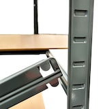 thumbnail of aro Étagère pour charges lourdes, métal, 90 x 45 x 180 cm, 5 étagères, capacité de charge de 175 kg par étagère, système de montage, gris