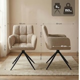 thumbnail of Chaise de salle à manger Jonah Tissu Marron clair