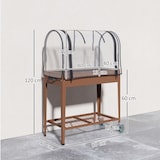 thumbnail of Mesa de Cultivo com Rodas 80x40x120 cm Horta Urbana Elevada com Cobertura de Estufa para Cultivar Plantas Flores Marróm