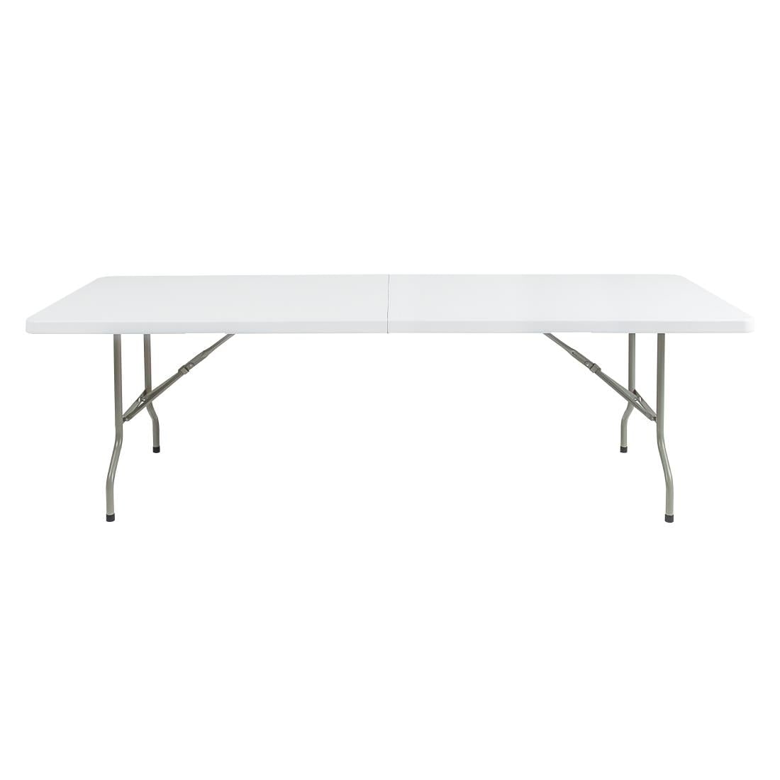Mesa plegable rectangular Bolero blanca de 244 cm