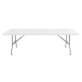 thumbnail of Mesa plegable rectangular Bolero blanca de 244 cm