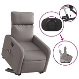 thumbnail of vidaXL Elektrischer Massagesessel mit Aufstehhilfe Taupe Stoff