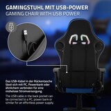 thumbnail of Gamingstuhl mit RGB Beleuchtung & Bluetoothboxen Schwarz/Blau aus Kunstleder