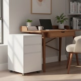 thumbnail of Relaxdays Rollcontainer, 3 Schubladen, Hängeregister, HxBxT: 70 x 40 x 40 cm, Aktenschrank auf Rollen, Rollschrank, weiß