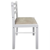 thumbnail of Décoshop26 - Conjunto de 2 sillas de comedor/cocina de diseño clásico en madera maciza de caucho y terciopelo blanco CDS020170