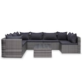 thumbnail of vidaXL 8-tlg. Garten-Lounge-Set mit Auflagen Poly Rattan Grau