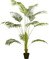thumbnail of HOMCOM palmera areca artificial 170 cm árbol artificial con 11 hojas realistas y maceta de plástico decoración para interior salón oficina