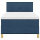 thumbnail of vidaXL Boxspringbett mit Kissen mit Kopfteil Blau 100 x 200 cm Stoff