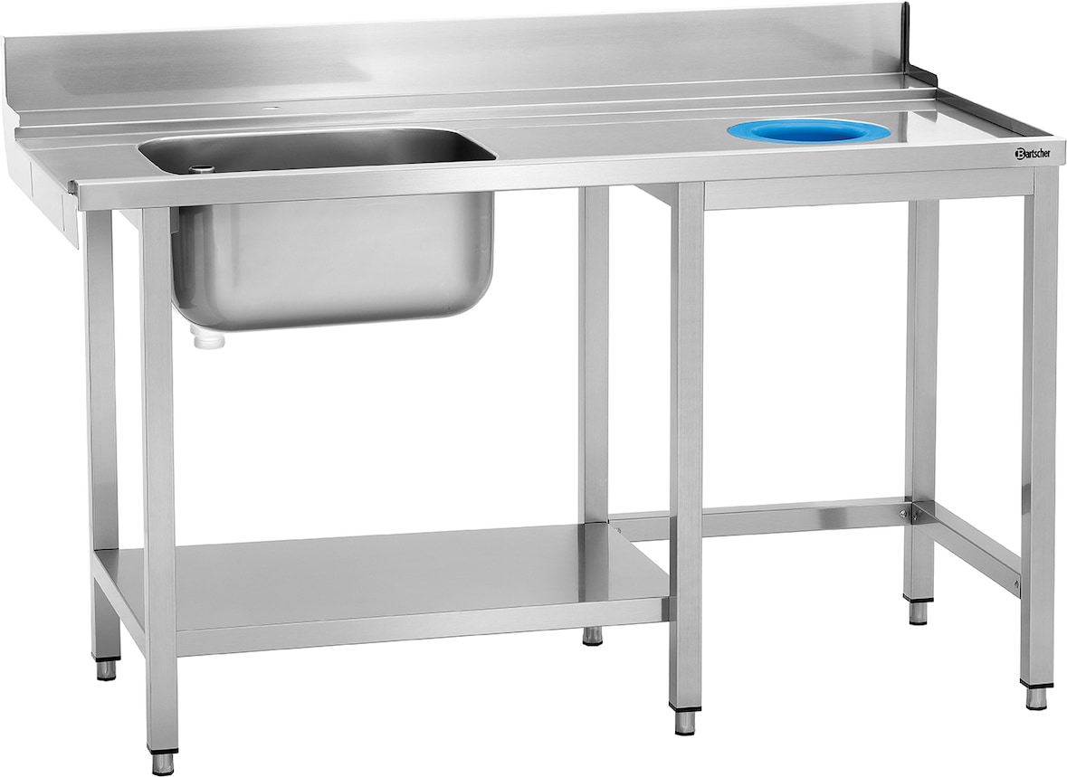 Table de Tri avec Evier et Un Trou - L 1495 x P 730 mm - Bartscher | METRO