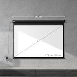 thumbnail of Beamer Projectiescherm wand Electrisch - 171x130 cm / 84 inch - Zwart