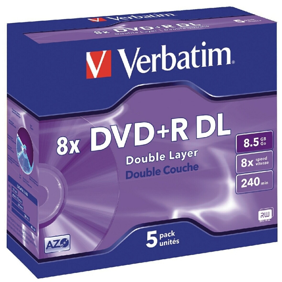 DVD+R Double Layer 8x 8.5GB VE=20x5 Stück