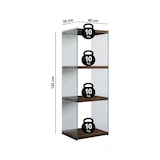 thumbnail of Dmora Bücherregal Dpersic, Büroregal, Mobiler Buchhalter, Bücherbrett, 40x35h120 cm, Nussbaum