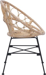 thumbnail of vidaXL Esszimmerstuhl 2 pcs Natur 49 x 51 x 81 cm Rattan und Eisen