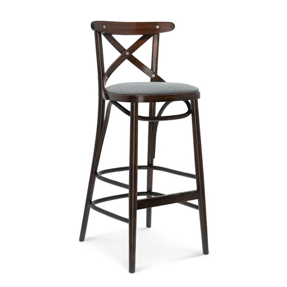 FAMEG Designer Premium Barhocker | BST-8810/2 | Mit Rückenlehne | Buchenholz