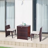 thumbnail of Outsunny Set Mobili da Giardino in Rattan,Tavolo e 2 Sedie Salvaspazio